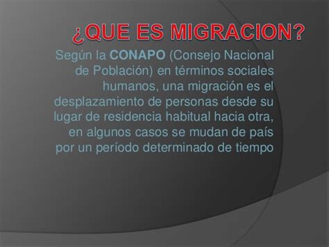 Que Es Migracion