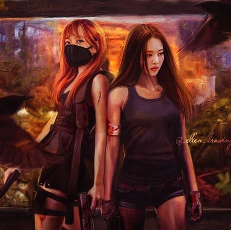 Jenlisa Jennie Arte De Fã Blackpink