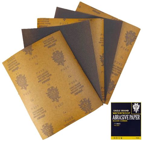 Eagle Brand Waterproof Abrasive Sand Paper 9 X 11 Grit 120 To 1200