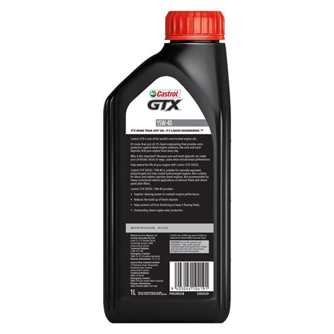 Castrol Gtx Diesel Engine Oil 15w 40 1 Litre Supercheap Auto New Zealand