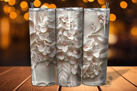 Hydrangea D Tumbler Wrap Graphic By Pandastic Creative Fabrica