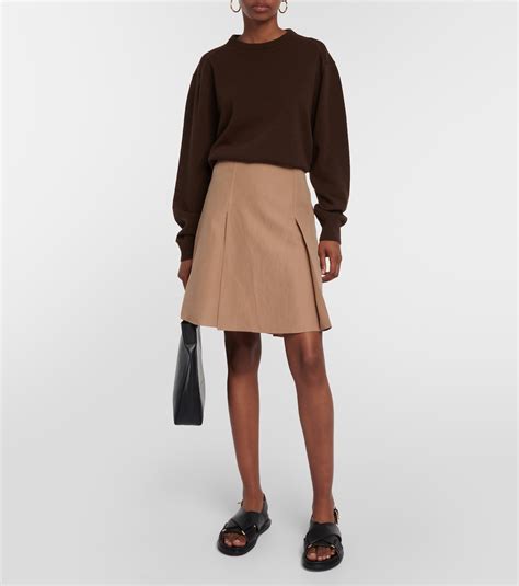 Minirock Aus Einem Baumwollgemisch In Nude Vince Mytheresa