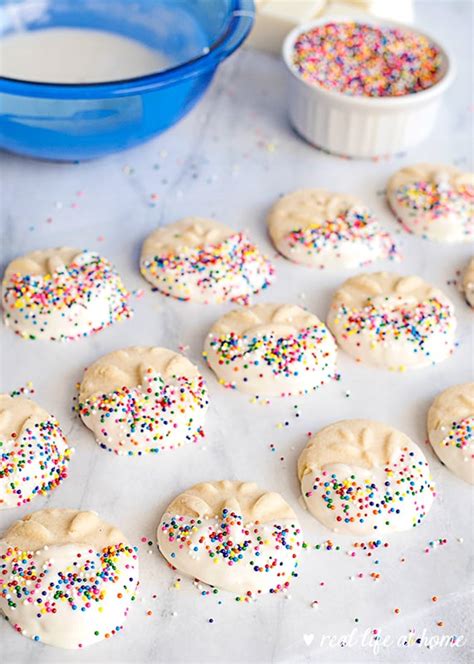 Beautiful Butter Cookies with Sprinkles and White Chocolate Recipe