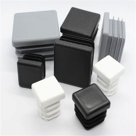 Square Plastic End Caps Ribbed Inserts for Box / Hollow Sections & Profiles