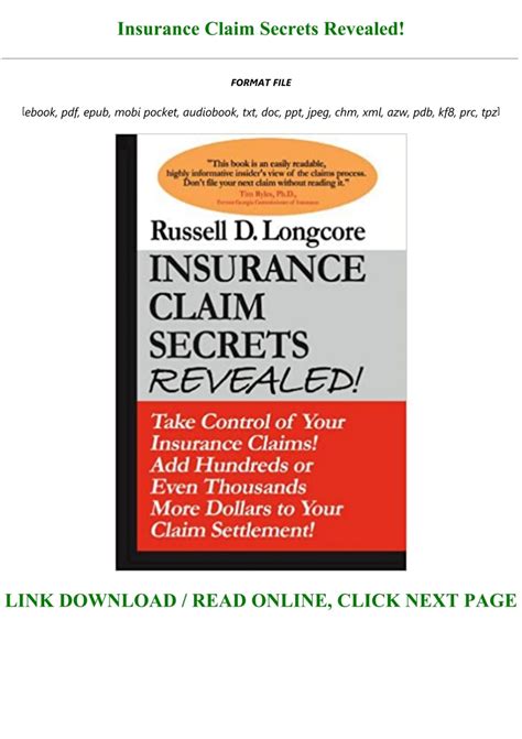 EBOOK [P.D.F] Insurance Claim Secrets Revealed! Full Pages