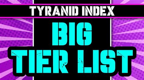 Ranking EVERY Tyranid Index Unit For 10th Edition TYRANIDS TIER LIST