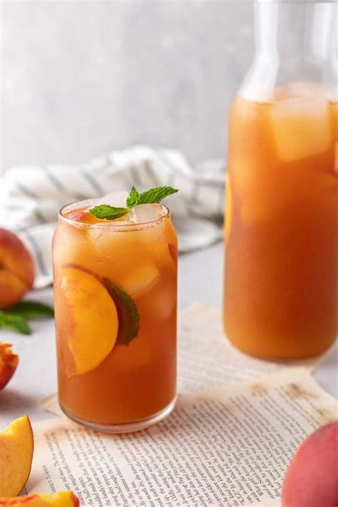 Refreshing 3 Ingredient Peach Iced Tea Recipe Lifestyle Of A Foodie