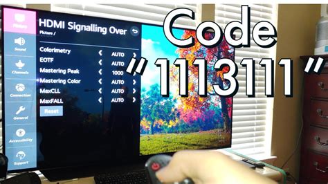 Lg Cx Oled Secret Menu Code Youtube