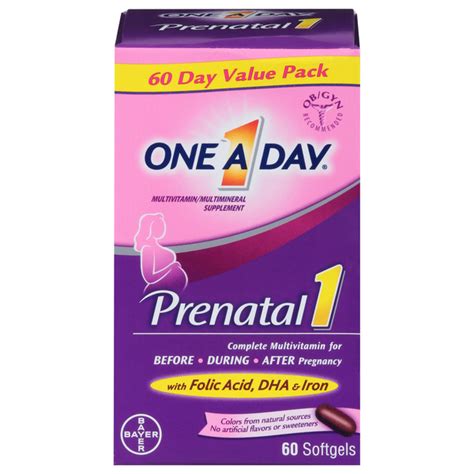 Save On One A Day Womens Prenatal 1 Multivitamin With Dha And Folic Acid