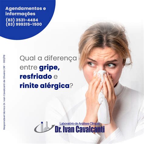 Qual a diferença entre gripe resfriado e rinite alérgica