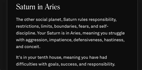 Saturn In Aries Birth Chart