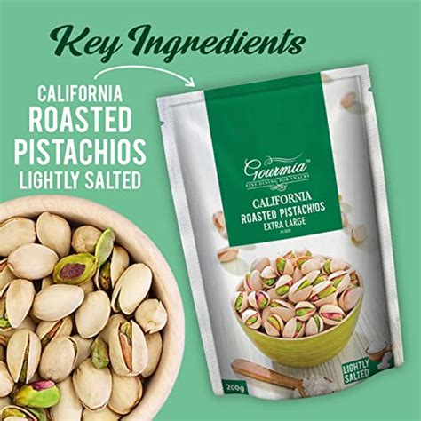 Gourmia Roasted Pistachios California Lighty Salted 200g Cashew Nuts In