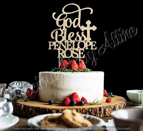 God Bless Cake Topper, Custom God Bless Cake Topper - Etsy