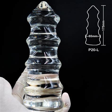 65mm Huge Size Pyrex Glass Anal Dildo Large Butt Plug Crystal