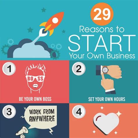 29 Reasons To Start Your Own Business Infographic Pdf Free Download