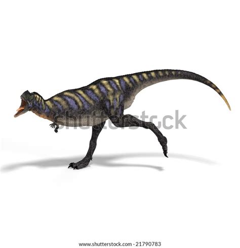 Dinosaur Aucasaurus Clipping Path Over White Stock Illustration