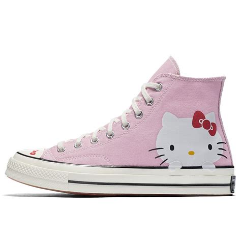 Converse x Hello Kitty Chuck 70 High Top in Pink Prism/Egret/White ...