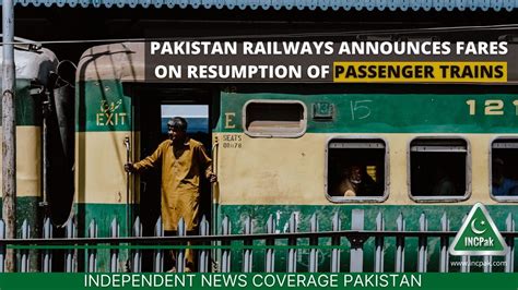 Pakistan Railways Announces Updated Fares Passenger Trains INCPak