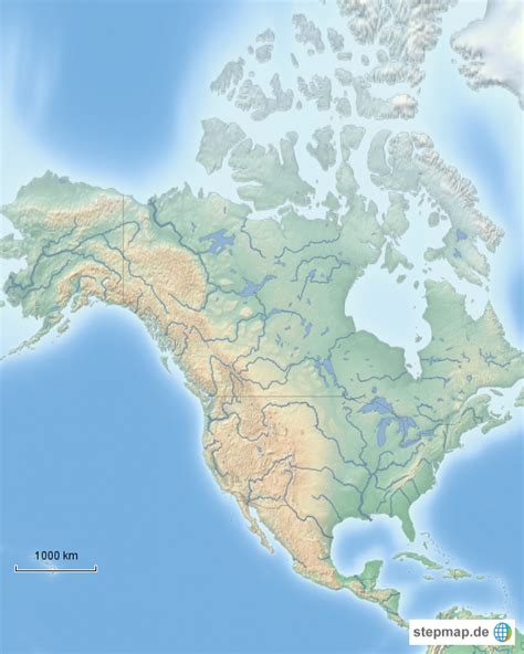 Stepmap Nordamerika Landkarte F R Nordamerika