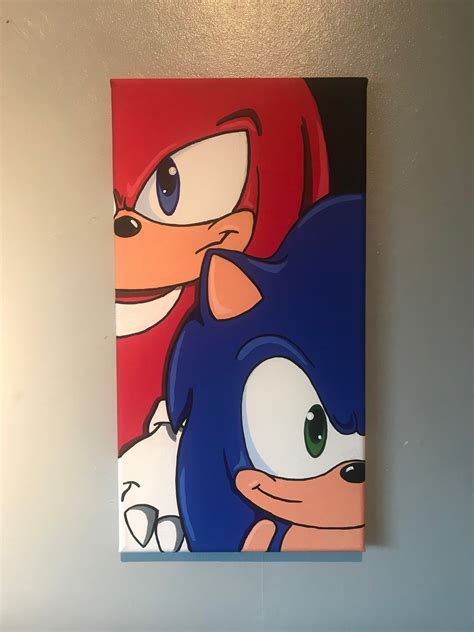 Sonic Knuckles Duo Canvas Mini Canvas Art Anime Canvas Painting