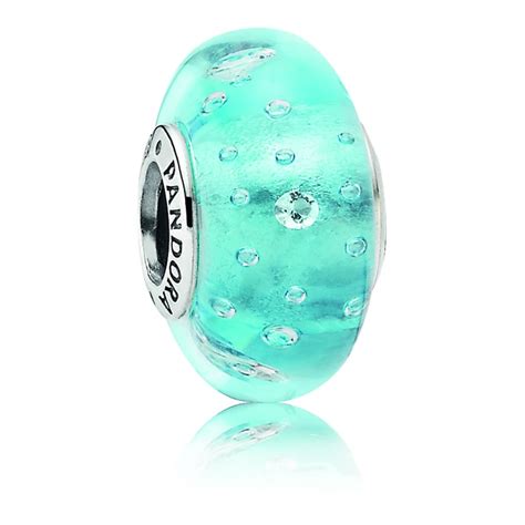 Pandora Blue Fizzle Murano Glass Charm