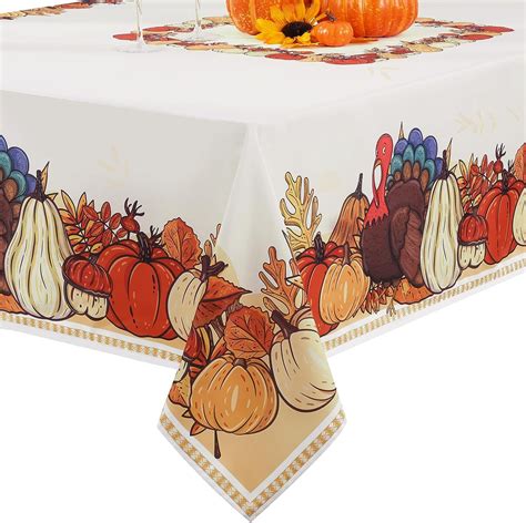 Waipfaru Fall Thanksgiving Tablecloth Pumpkin Table Cloth Rectangle