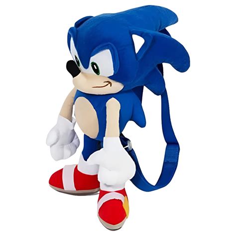 Sonic The Hedgehog Official 17 Plush Toy With Secret Zipper Pocket