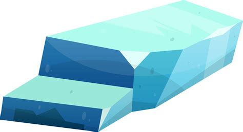 Blue Ice Crystal In Cartoon Style 21608664 Png