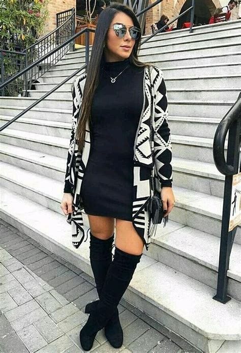 Total Imagen Outfit De Vestido Con Botas Largas Abzlocal Mx