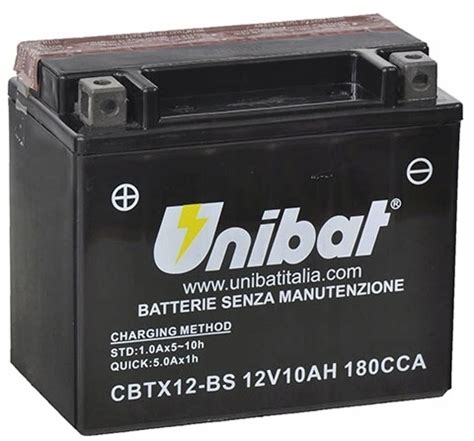 AKUMULATOR UNIBAT CBTX12 BS 12V 10Ah 180A L UCBTX12 BS za 162 48 zł z