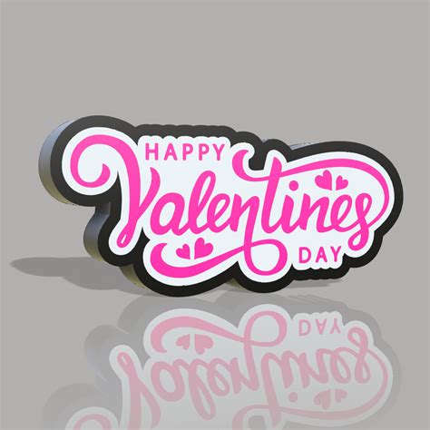 Happy Valentines Day Light Box By Zupa 3d Makerworld