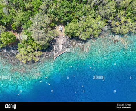 Aerial view of the Captain James Cook Monument, Captain Cook Monument ...