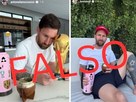 Son Falsas Las Fotos Que Circulan En X De Messi Y Su Termo Rosa Con Un