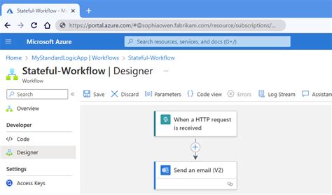 Create Example Standard Workflow In Azure Portal Azure Logic Apps