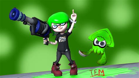 An Inkling With Her Squid Form Rsplatoon