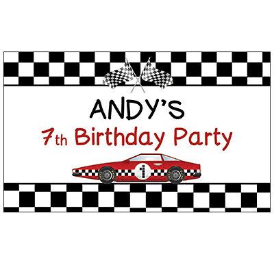 X Race Car Birthday Party Banner Racing Party Birthday