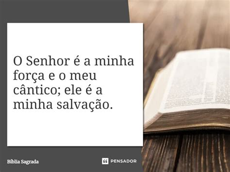 ⁠o Senhor é A Minha Força E O Meu Bíblia Sagrada Pensador