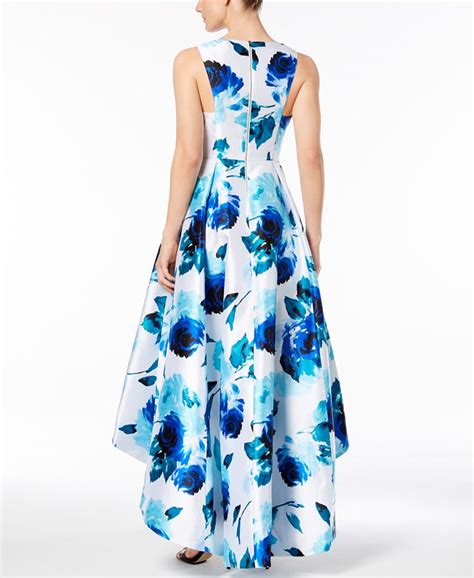 Calvin Klein Floral Print High Low Gown Macys