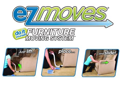 EZ Moves Furniture Moving Pads System 1 Lifter Tool 8 Sliders As Seen