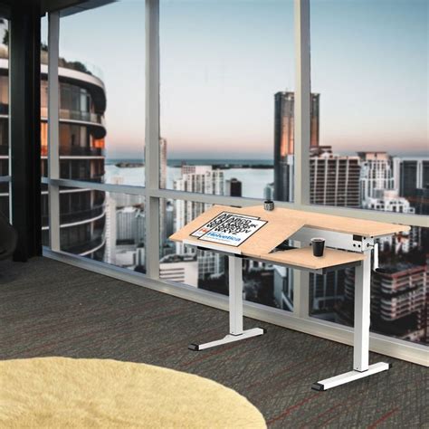 Stand Up Desk Store Crank Adjustable Height Split Level Drafting