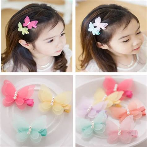 LH Baby girl hair clips 6PC Kids Infant Baby Girl Hair Clip Butterfly ...