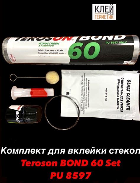Комплект для вклейки стекол/ Клей-герметик Teroson Bond 60 Set (PU 8597 ...