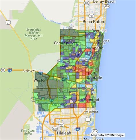 Broward County Area Code Map