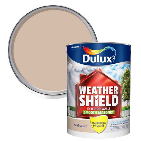 Dulux Weathershield Sandstone Smooth Masonry Paint 5l Wilko