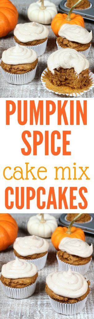 Pumpkin Spice Cake Mix Cupcakes Only Two Ingredients