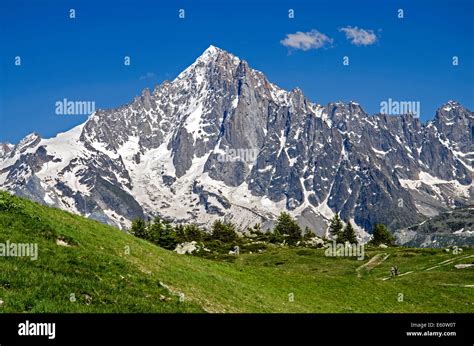 The Aiguille Verte Seen From Planpraz On The Opposite Side Of The