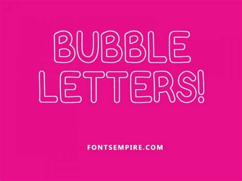 Bubble Letter Font Free Download - Fonts Empire