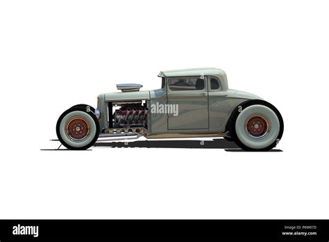 Hot Rod 3D Render Stock Photo Alamy