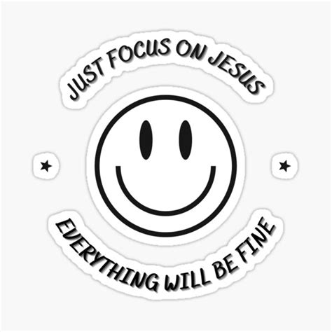 Just Focus On Jesus Sticker For Sale By Jdscottsr Redbubble