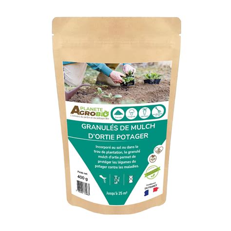 Granulés de mulch d ortie potager 400g Planète Agrobio